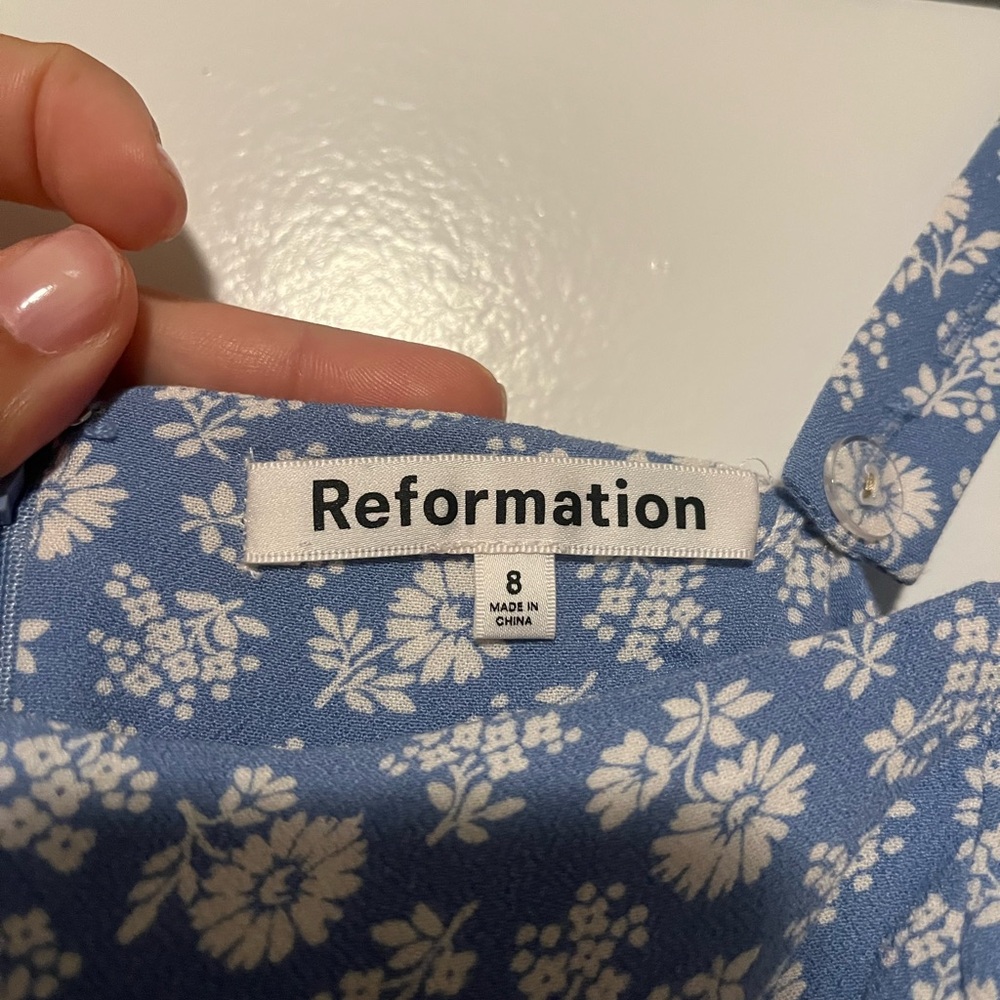 Reformation Blue Floral Midi Dress - Picture 2 of 3